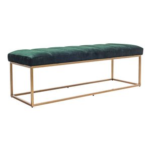 Moe's Home Katie Bench in Dark Green (19.5' x 59' x 20') - ZT-1026-27