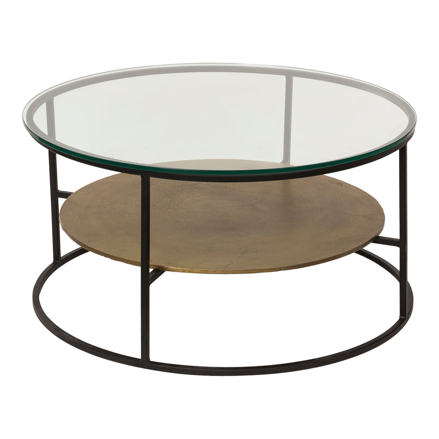 Moe's Home Callie Coffee Table in Antique Brass (17' x 35.5' x 35.5') - ZY-1022-51