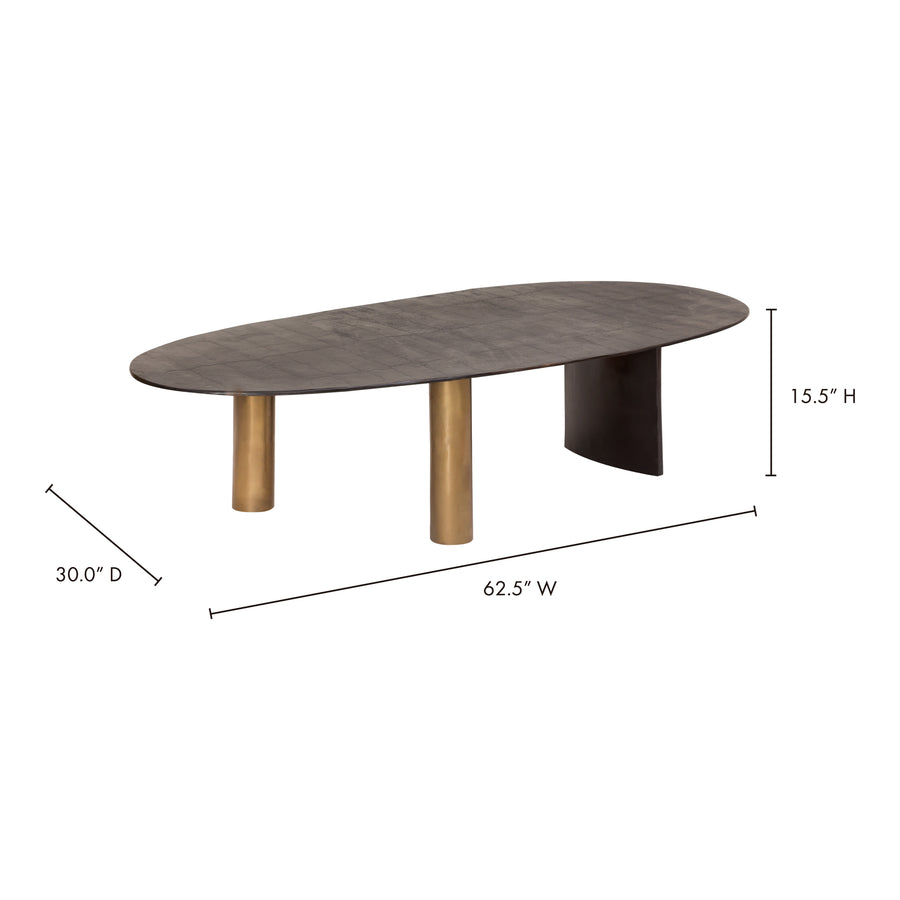 Moe's Home Nicko Coffee Table in Black (16.25' x 62.5' x 30') - ZY-1029-02