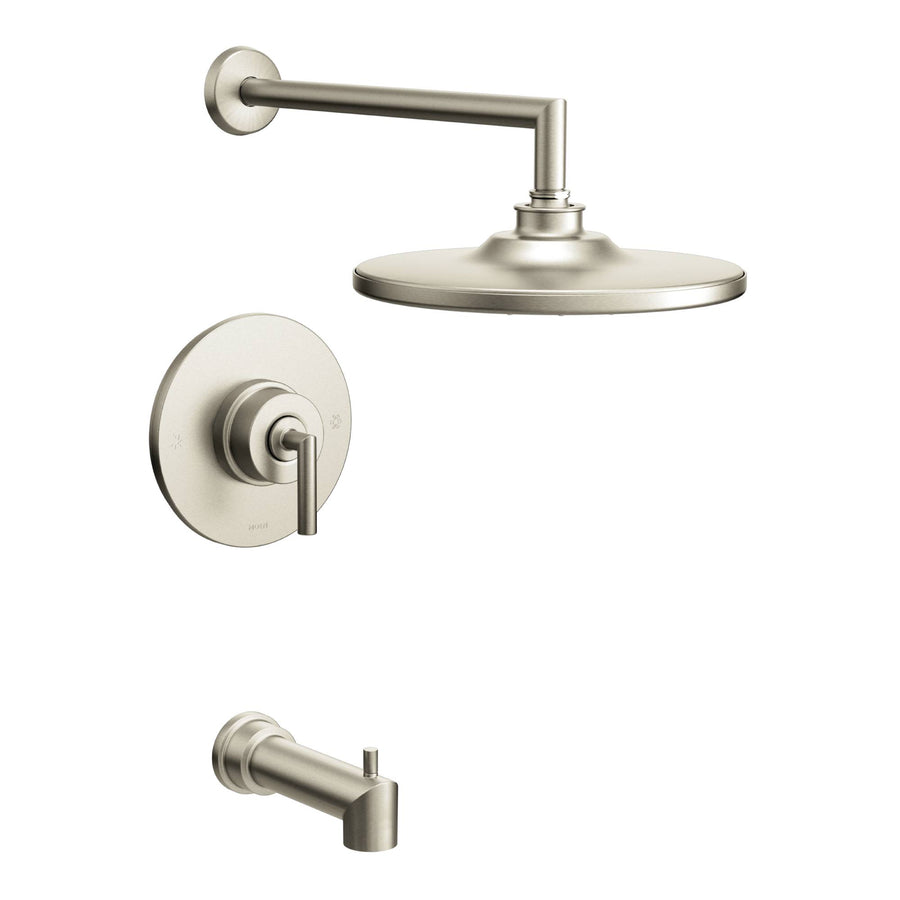 Arris 7' 1.75 gpm 1 Handle Eco-Performance Tub & Shower Faucet Trim in Brushed Nickel
