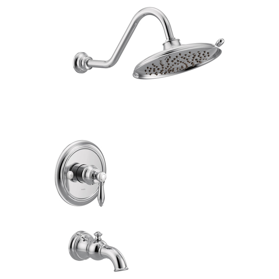 Weymouth 7.25' 1.75 gpm 1 Handle 3-Series Eco-Performance Tub & Shower Faucet in Chrome
