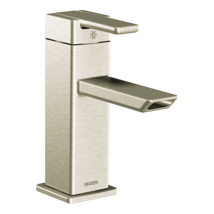 90 Degree 7.31' 1.2 gpm 1 Handle One or Three Hole Bathroom Faucet in Brushed Nickel