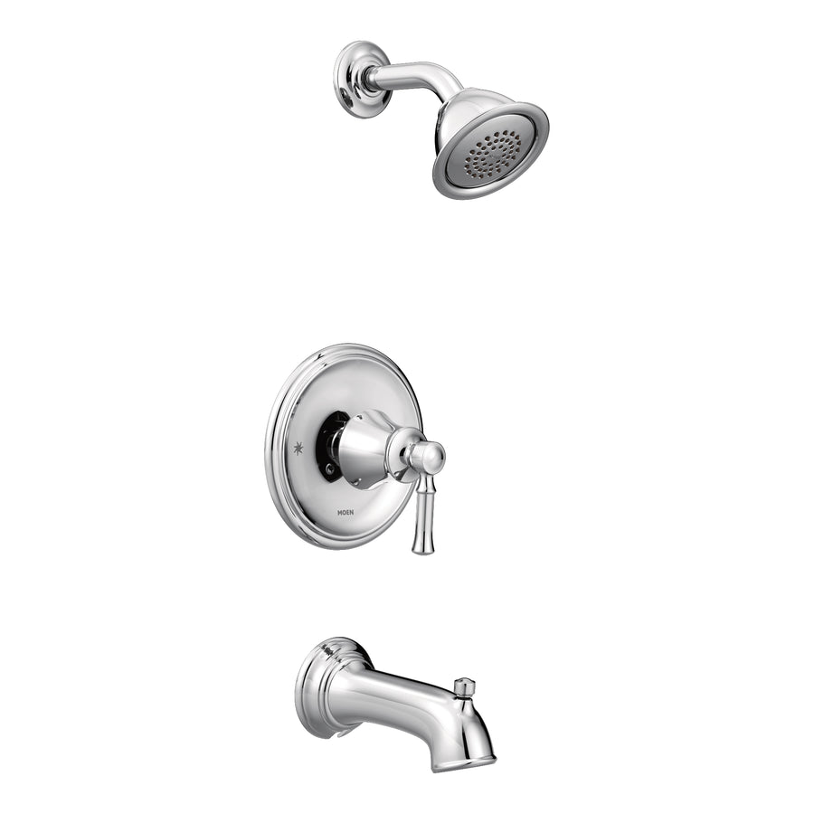 Dartmoor 4' 2.5 gpm 1 Handle Tub & Shower Faucet Trim in Chrome