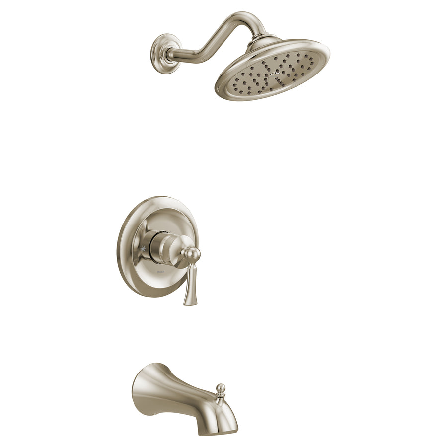 Wynford 7.13' 1.75 gpm 1 Handle 3-Series Eco-Performance Tub & Shower Faucet in Polished Nickel
