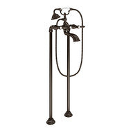 Weymouth 11.25' 1.75 gpm 2 Lever Handle Two Hole Floor Mount Tub-Filler in Oil Rubbed Bronze