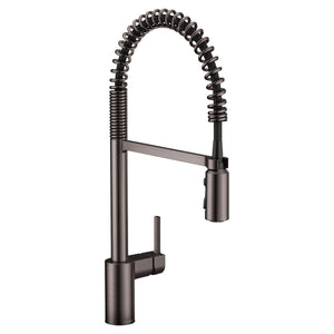 Align 21.75' 1.5 gpm 1 Lever Handle One or Three Hole Pull Down Kitchen Faucet in Black Stainless