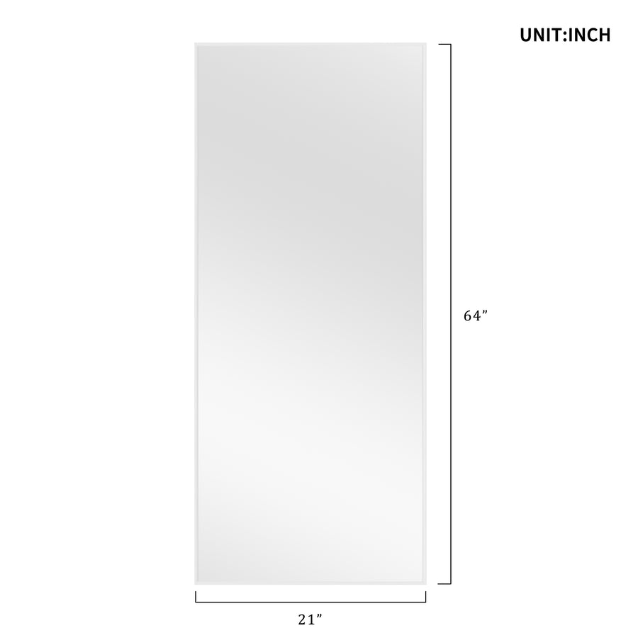 64-in H x 21-in W Metal Framed Full Length Standing Mirror