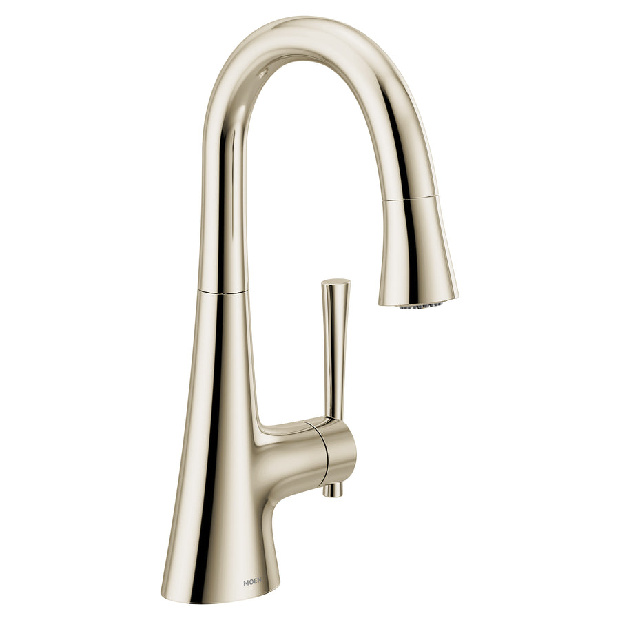 Kurv 13.31' 1.5 gpm 1 Handle One or Three Hole Bar Faucet in Polished Nickel