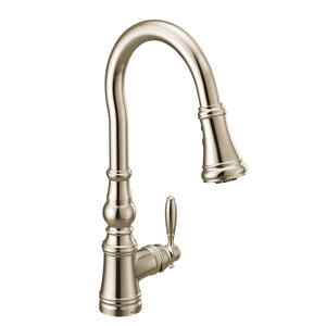 Weymouth 16.73' 1.5 gpm 1 Lever Handle One Hole Deck Mount Kitchen Faucet in Polished Nickel