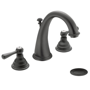 Kingsley 7' 1.2 gpm 2 Lever Handle Three Hole Deck Mount Bathroom Faucet Trim in Wrought Iron