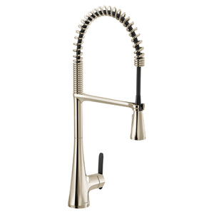Sinema 23.5' 1.5 gpm 1 Lever Handle One Hole Deck Mount Kitchen Faucet in Polished Nickel
