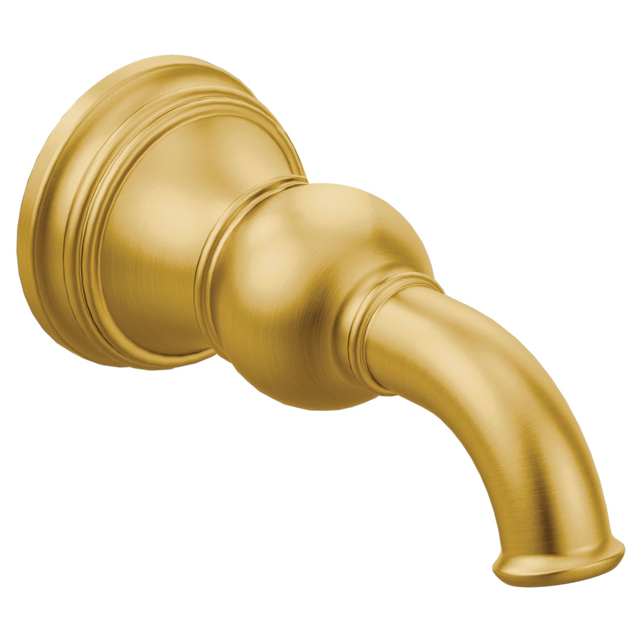 Weymouth 3.75' Non-Diverter Tub Spout in Brushed Gold