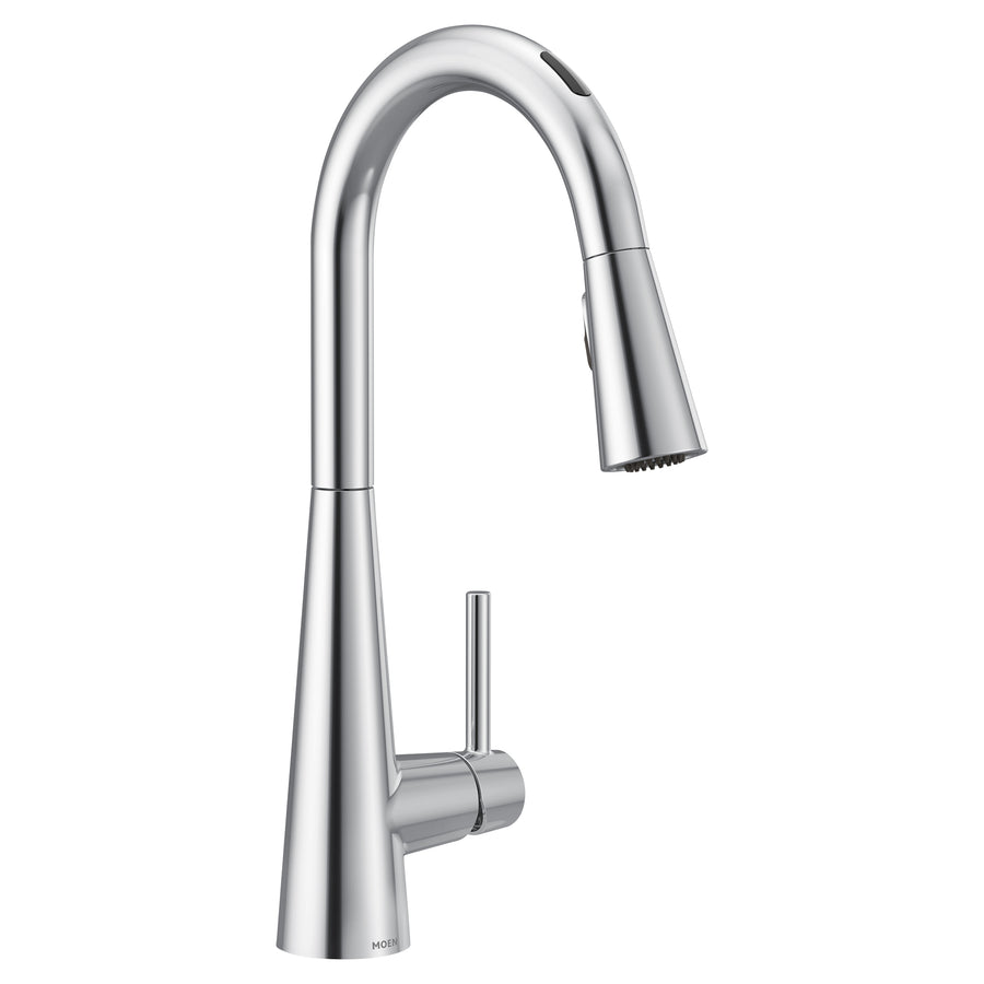 Sleek 15.56' 1.5 gpm 1 Lever Handle One or Three Hole Deck Mount Smart Kitchen Faucet in Chrome