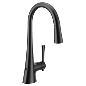 Kurv 16.38' 1.5 gpm 1 Handle One or Three Hole MotionSense Kitchen Faucet in Matte Black