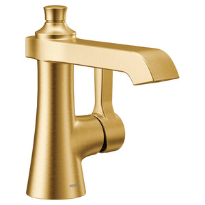 Flara 7.38' 1.2 gpm 1 Handle One or Three Hole Bathroom Faucet in Brushed Gold