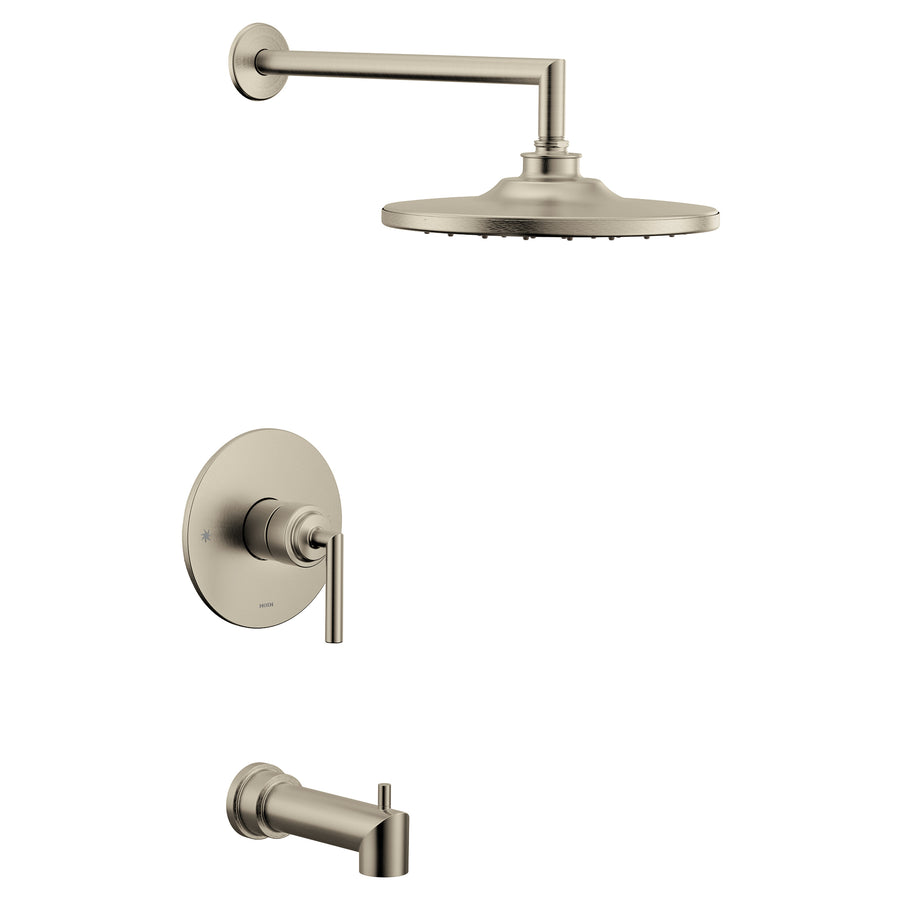 Arris 6.5' 1.75 gpm 1 Handle 3-Series Tub & Shower Faucet in Brushed Nickel