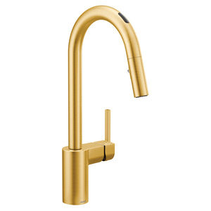 Align 15.63' 1.5 gpm 1 Lever Handle One or Three Hole Deck Mount Smart Kitchen Faucet in Brushed Gold