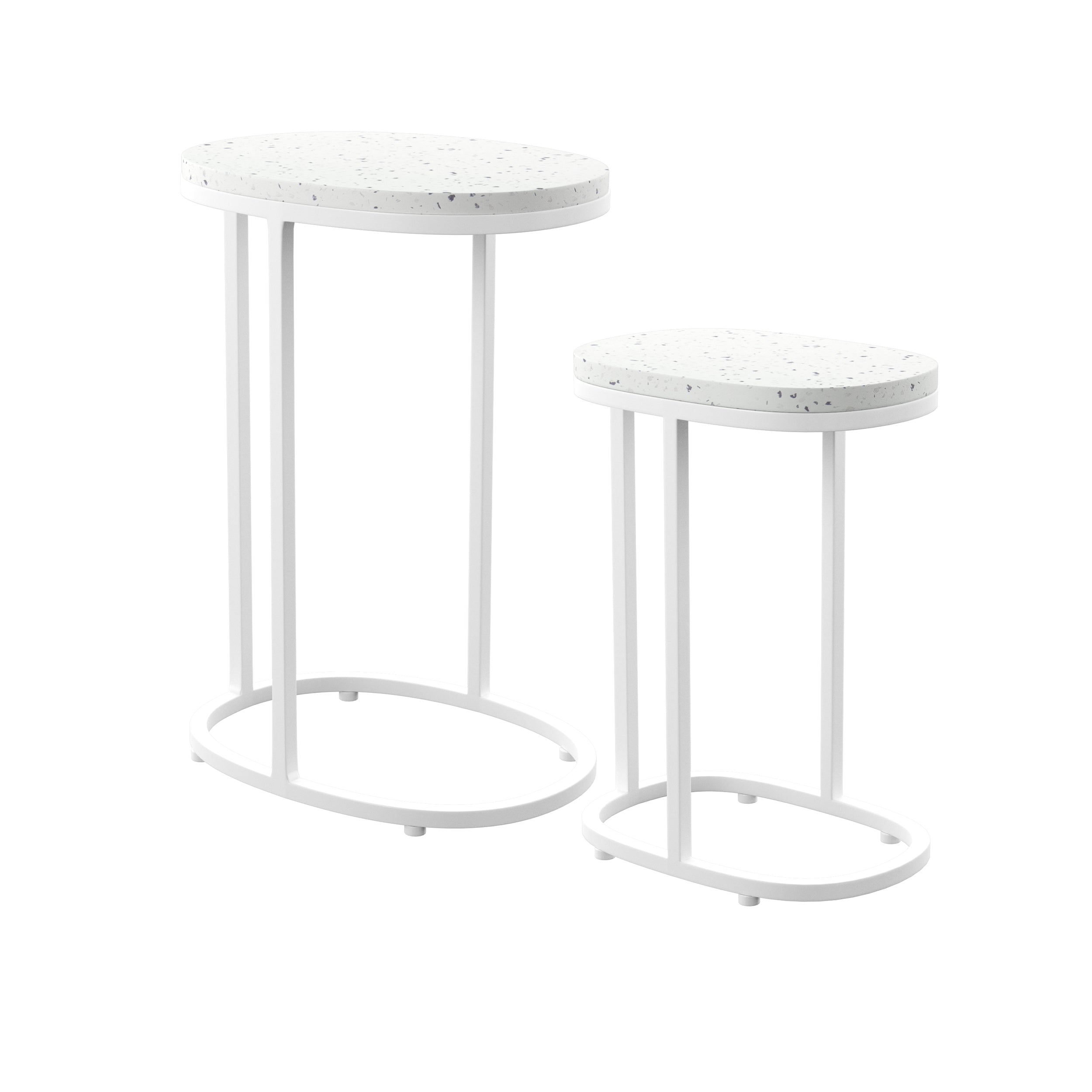 Vicanno Terrazzo Outdoor Nesting Tables 2 Piece Set Vevano