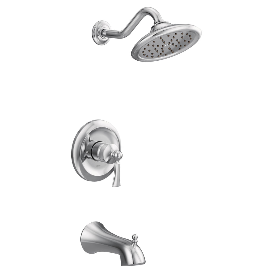 Wynford 7.13' 1.75 gpm 1 Handle 3-Series Eco-Performance Tub & Shower Faucet in Chrome