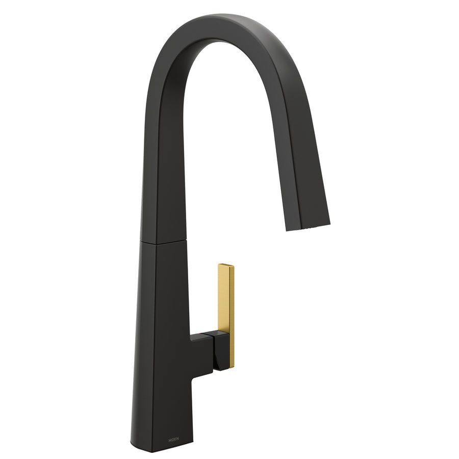 Nio 18.38' 1.5 gpm 1 Handle One Hole Kitchen Faucet in Matte Black