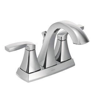 Voss 6.13' 1.2 gpm 2 Lever Handle Three Hole Deck Mount Bathroom Faucet in Chrome