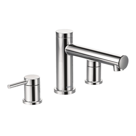 Align 6.4" 2 Handle Three Hole Deck Mount Roman Tub Faucet in Chrome