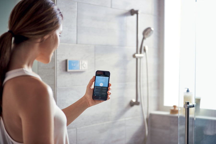 Smart Shower 3.38' Two Outlet Digital Shower Controller in Matte Black