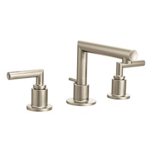 Arris 5.08' 1.2 gpm 2 Lever Handle Three Hole Deck Mount Bathroom Faucet Trim in Brushed Nickel