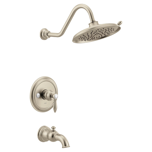 Weymouth 7.25" 2.5 gpm 1 Handle 3-Series Tub & Shower Faucet in Brushed Nickel