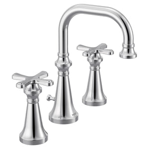 Colinet 9' 1.2 gpm 2 Cross Handle Three Hole Deck Mount Bathroom Faucet Trim in Chrome