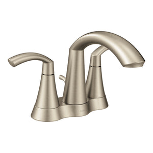 Glyde 5.87' 1.2 gpm 2 Lever Handle Three Hole Deck Mount Bathroom Faucet in Brushed Nickel