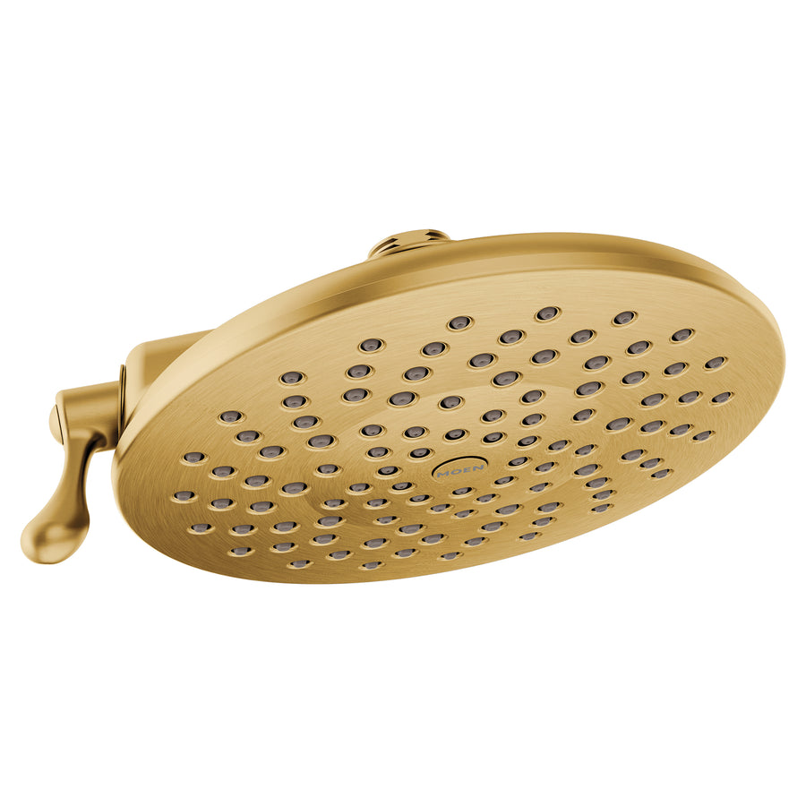 Showering Acc- Premium 8' 2.5 gpm Two Function Showerhead in Brushed Gold