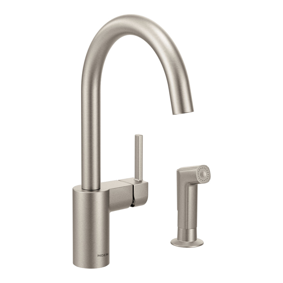Align 15.31' 1.5 gpm 1 Lever Handle Two or Four Hole Deck Mount Kitchen Faucet in Spot Resist Stainless