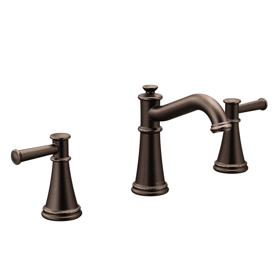 Belfield 6.19' 1.2 gpm 2 Lever Handle Three Hole Deck Mount Bathroom Faucet Trim in Oil Rubbed Bronze