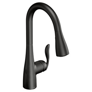 Arbor 15.5' 1.5 gpm 1 Lever Handle One or Three Hole Deck Mount Kitchen Faucet in Matte Black