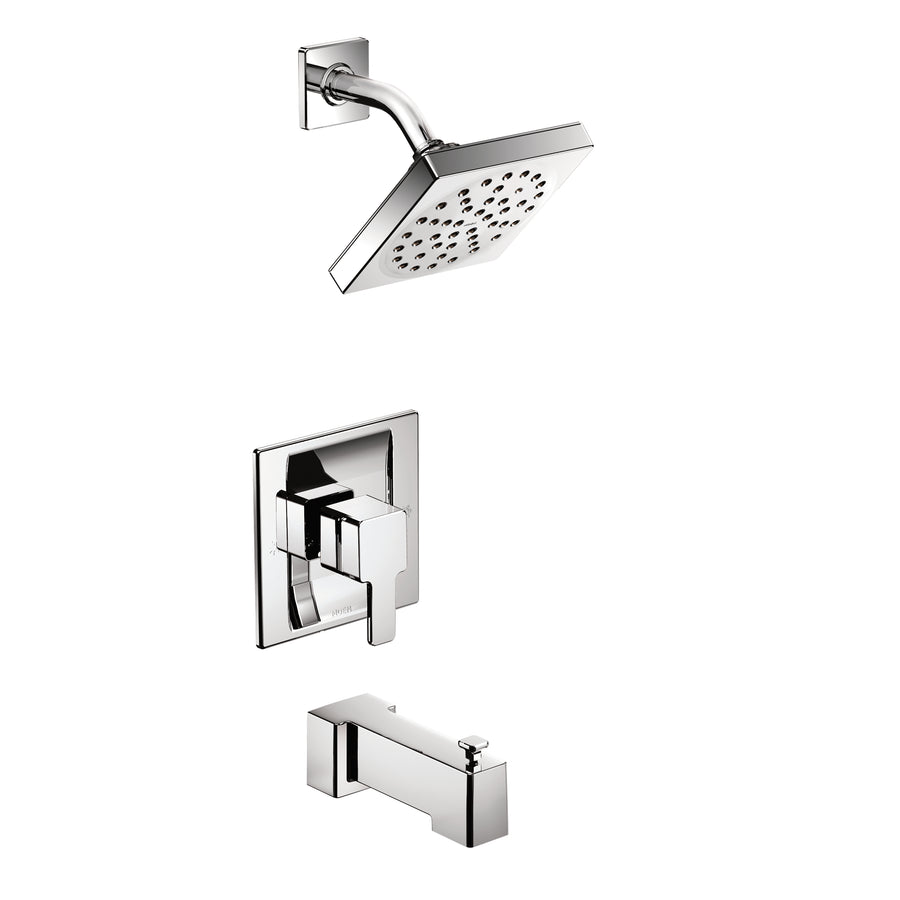 90 Degree 7' 2.5 gpm 1 Handle Tub & Shower Faucet Trim in Chrome