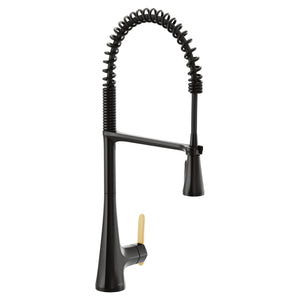 Sinema 23.5' 1.5 gpm 1 Lever Handle One Hole Deck Mount Kitchen Faucet in Matte Black