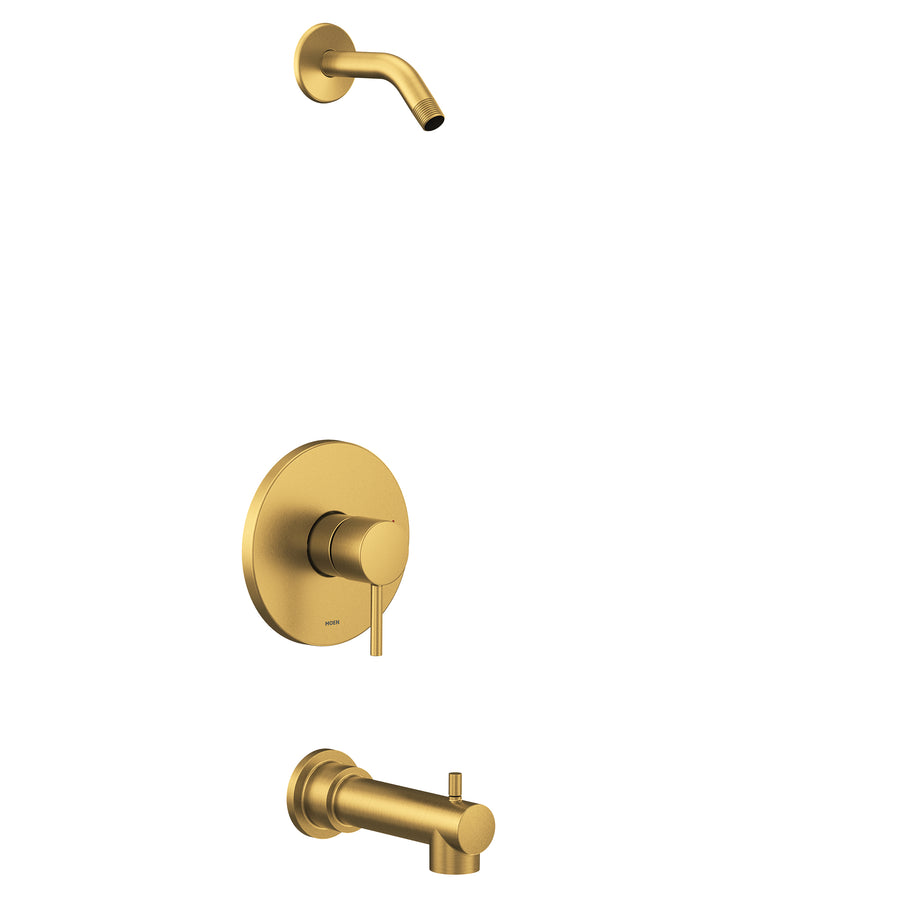 Align 6.5' 1 Handle Tub & Shower Faucet in Brushed Gold