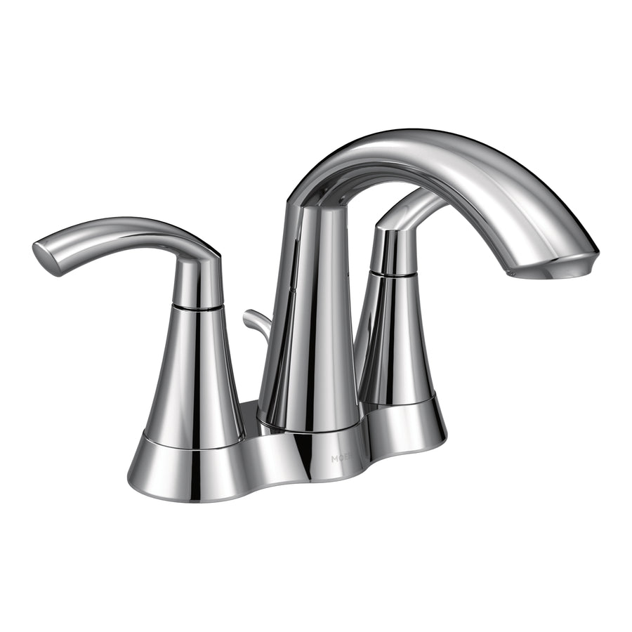 Glyde 5.87' 1.2 gpm 2 Lever Handle Three Hole Deck Mount Bathroom Faucet in Chrome