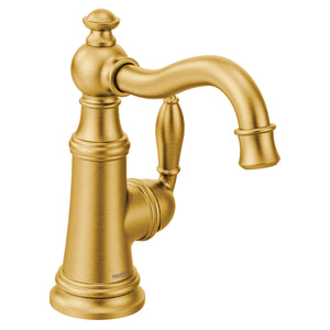 Weymouth 7.83' 1.5 gpm 1 Lever Handle One Hole Deck Mount bar Faucet in Brushed Gold