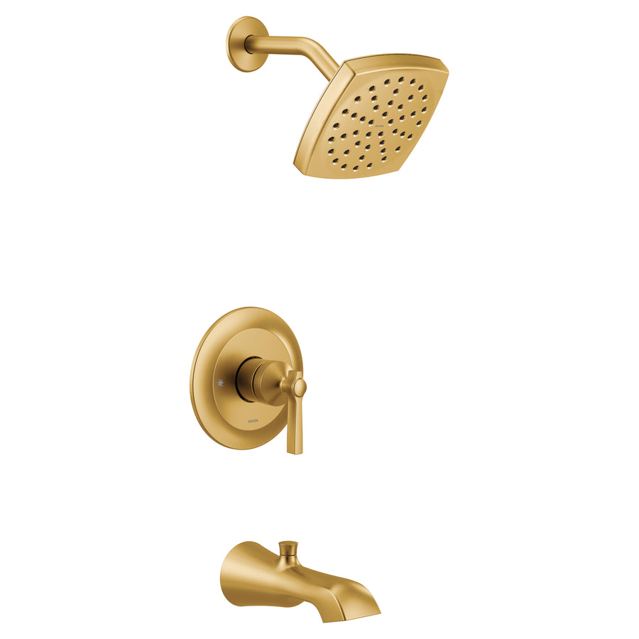 Flara 6.5' 1.75 gpm 1 Handle 3-Series Tub & Shower Faucet in Brushed Gold