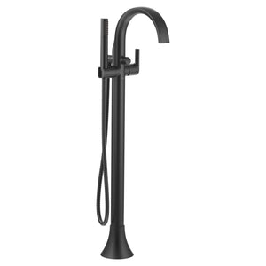 Doux 38.25' 1.75 gpm 1 Lever Handle One Hole Floor Mount Tub-Filler in Matte Black