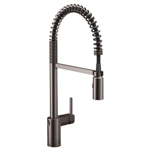 Align 21.75' 1.5 gpm 1 Lever Handle One or Three Hole Pull Down MotionSense Kitchen Faucet in Black Stainless