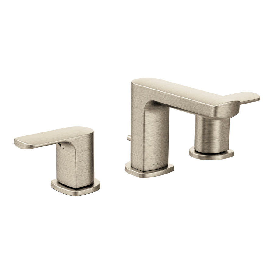 Rizon 4.33' 1.2 gpm 2 Lever Handle Three Hole Deck Mount Bathroom Faucet Trim in Brushed Nickel