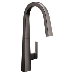 Nio 18.38' 1.5 gpm 1 Handle One Hole Kitchen Faucet in Black Stainless
