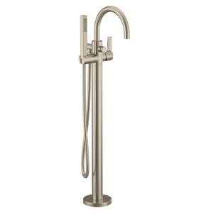 Cia 7.63' 1.75 gpm 1 Handle One Hole tub filler Trim in Brushed Nickel