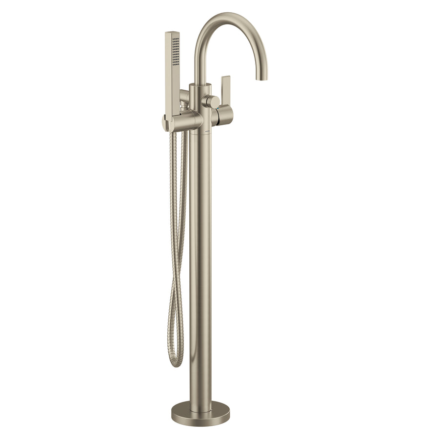 Cia 7.63' 1.75 gpm 1 Handle One Hole tub filler Trim in Brushed Nickel