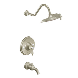Weymouth 7' 1.75 gpm 1 Handle Eco-Performance Tub & Shower Faucet Trim in Brushed Nickel