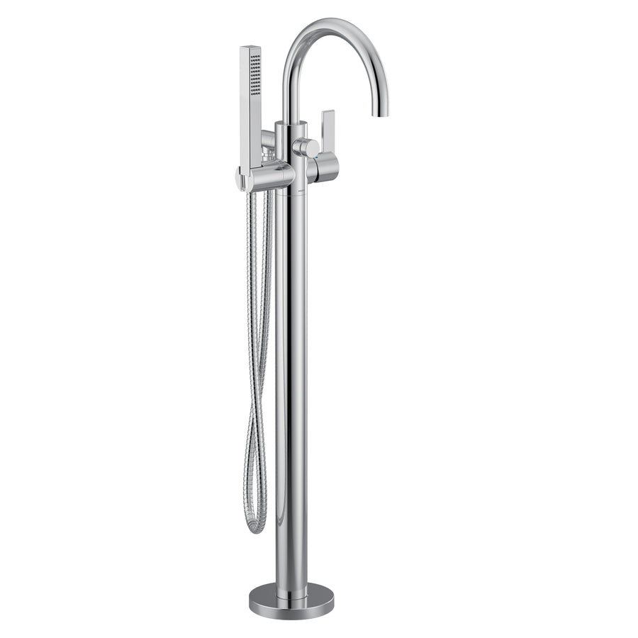 Cia 7.63' 1.75 gpm 1 Handle One Hole tub filler Trim in Chrome