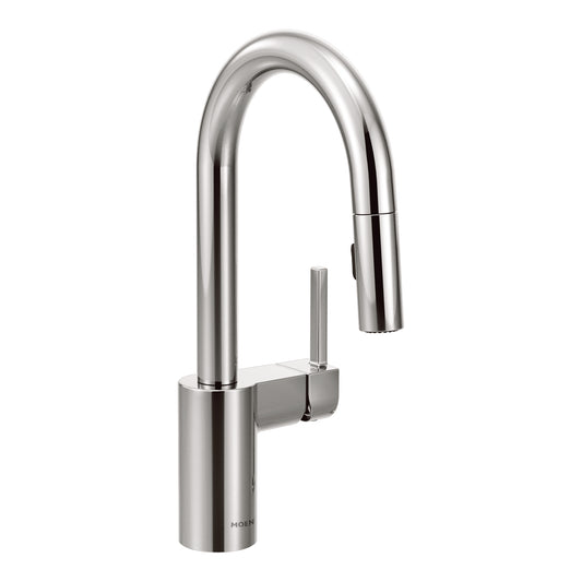 Align 13.75" 1.5 gpm 1 Lever Handle One or Three Hole Deck Mount Bar Faucet and Supply Lines in Chrome